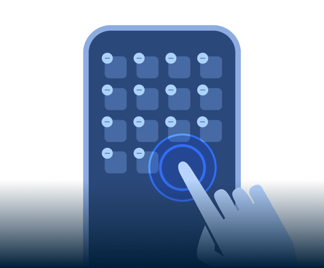 1. แตะค้าง ที่พื้นที่ว่างหน้าโฮมสักครู่