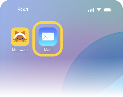 1. เปิดแอป อีเมล