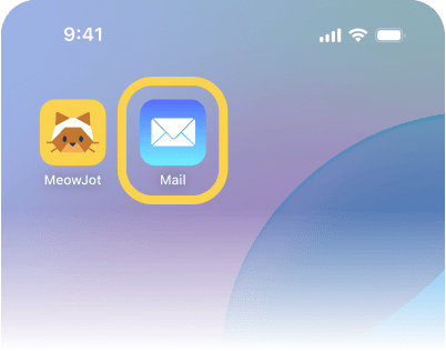 1. เปิดแอป อีเมล