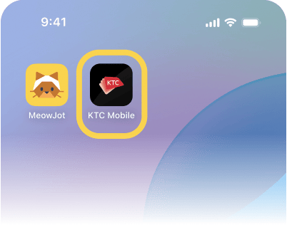 1. เปิดแอป KTC Mobile