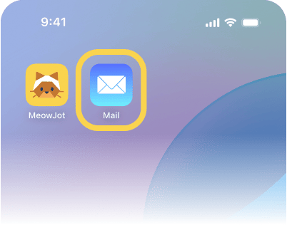 1. เปิดแอป อีเมล