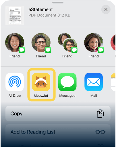 5. เลือก MeowJot