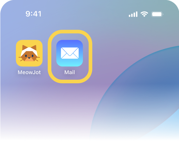 1. เปิดแอป อีเมล