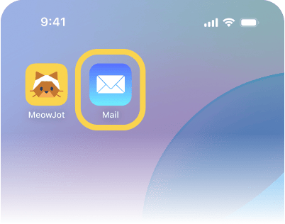 1. เปิดแอป อีเมล