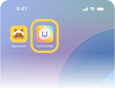 1. เปิดแอป UCHOOSE