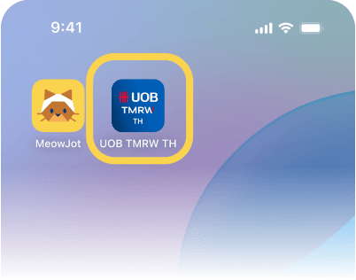 1. เปิดแอป UOB TMRW Thailand